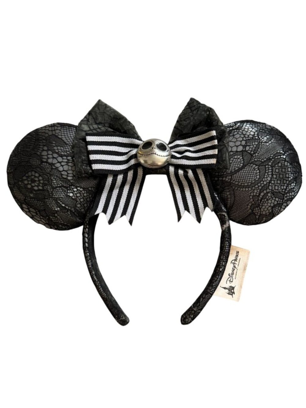 Disney Parks Jack Skellington Minnie Ears Headband Nightmare Before Christmas